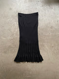 Black knitted maxi skirt