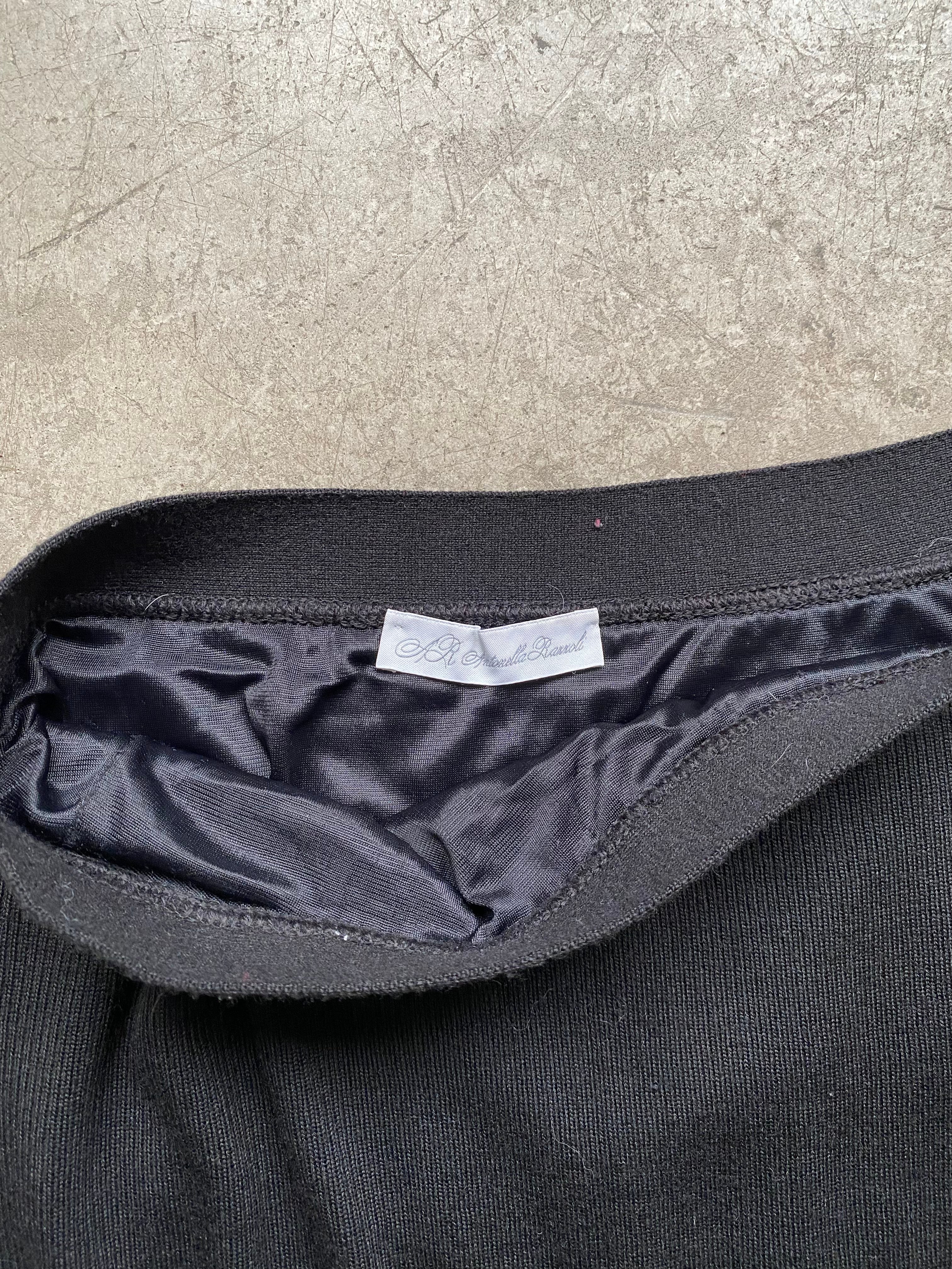 Black knitted maxi skirt