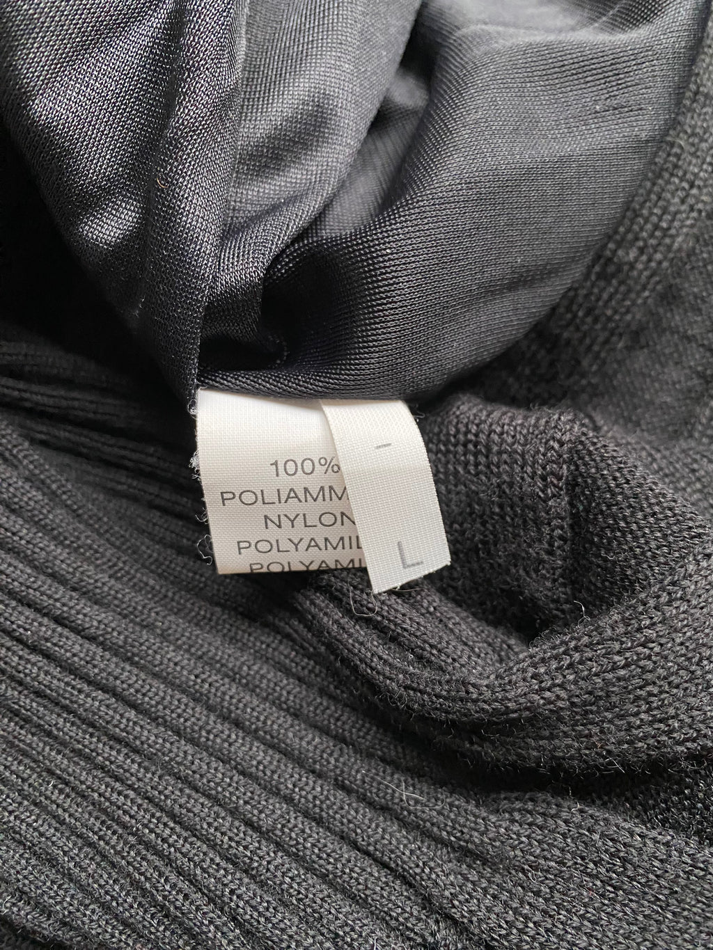 Black knitted maxi skirt