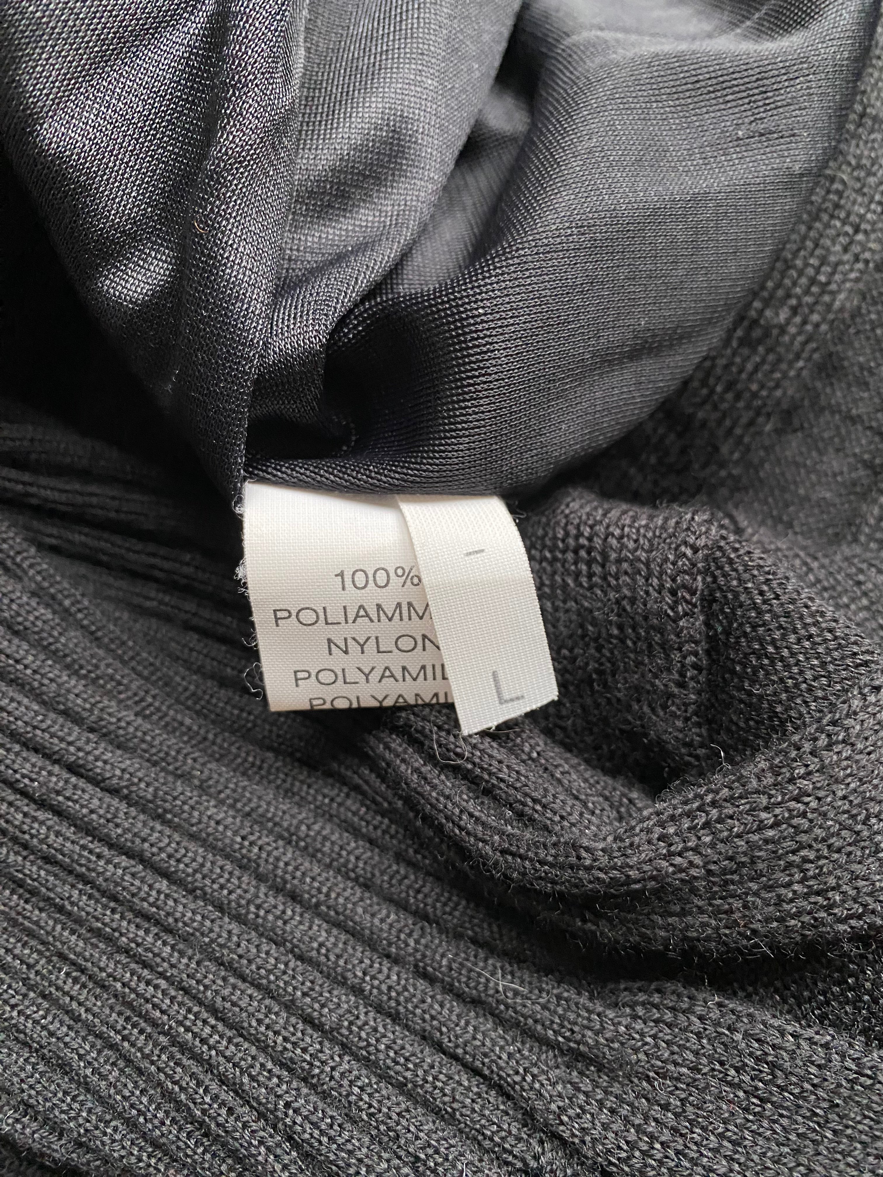 Black knitted maxi skirt