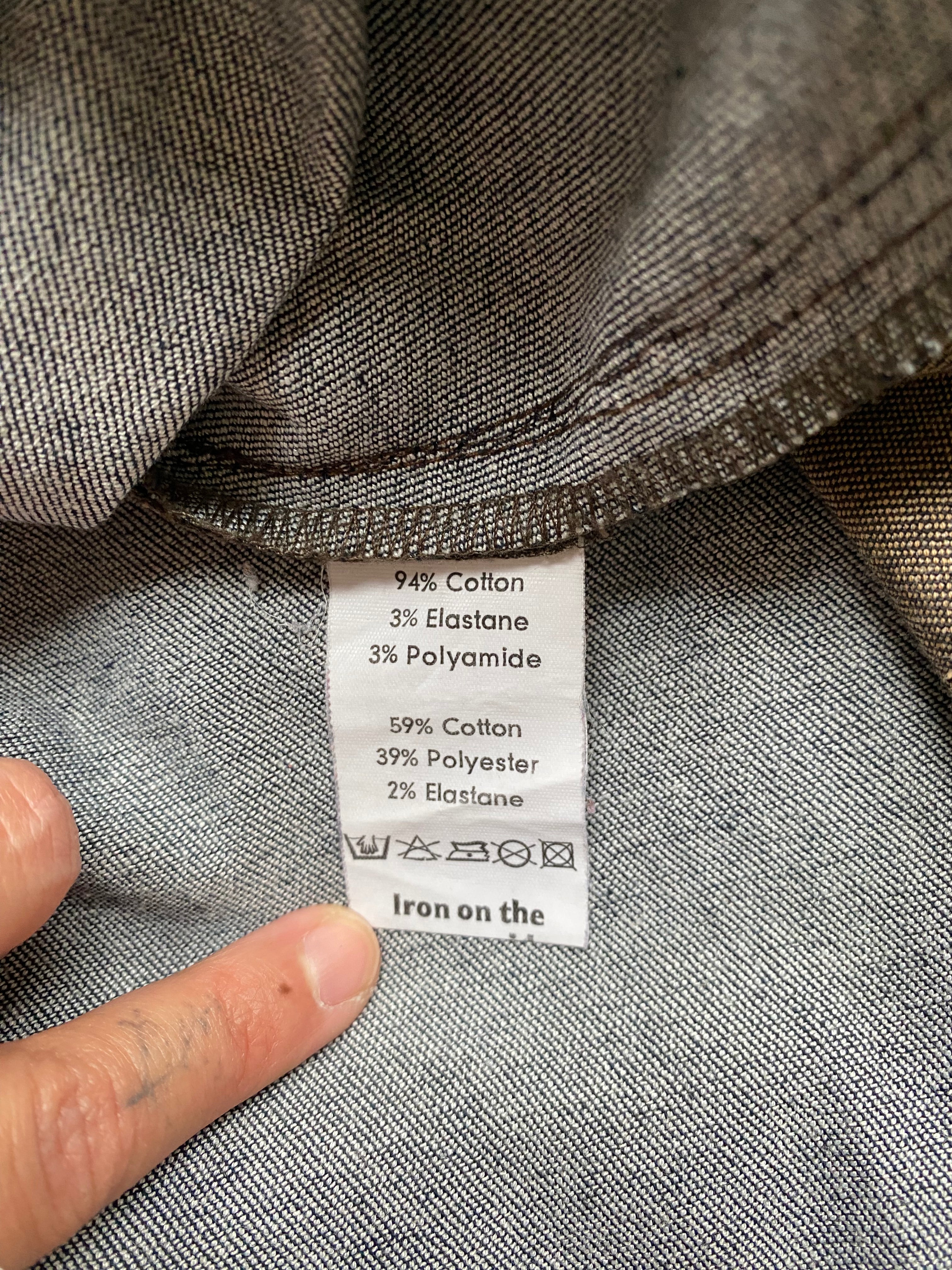 Mixed denim & corduroy maxi skirt