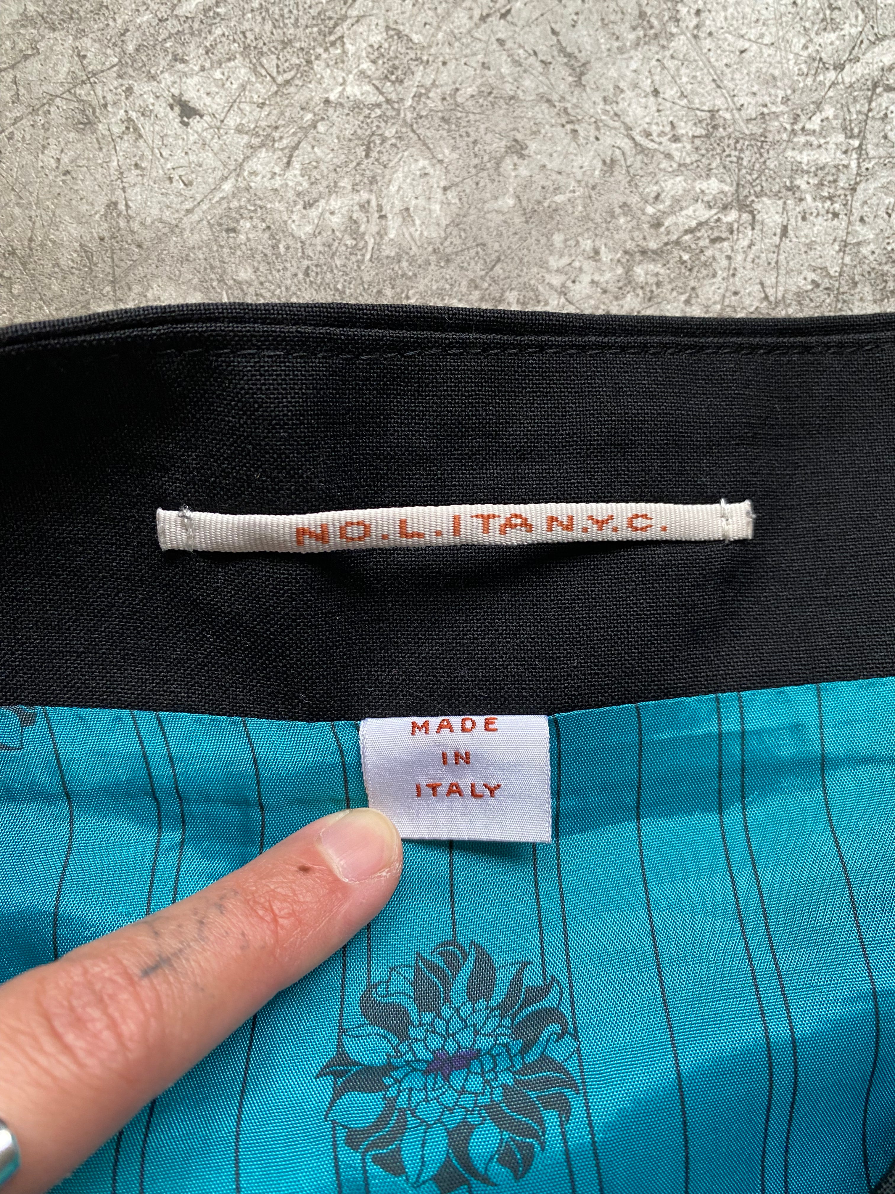 Black asymmetrical ruffle mini skirt