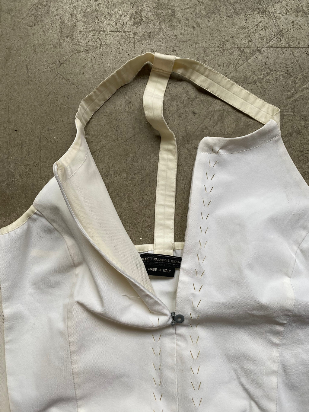 White halter top by MARITHÉ FRANÇOIS GIRBAUD